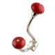 Solid Red Ceramic Silver Iron Hooks